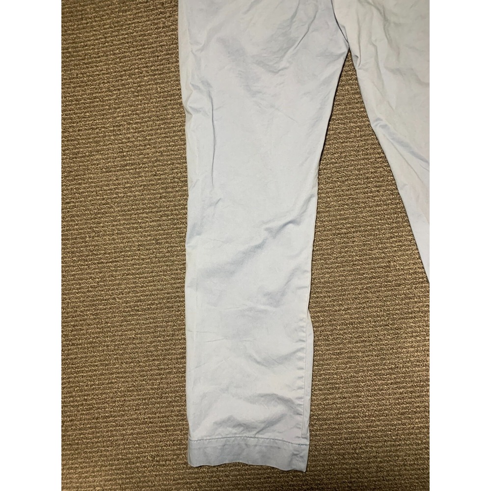 Polo Ralph Lauren Mens Classic Fit Flat Front Chino Blue Pants 34x32 Cotton - Picture 3 of 16